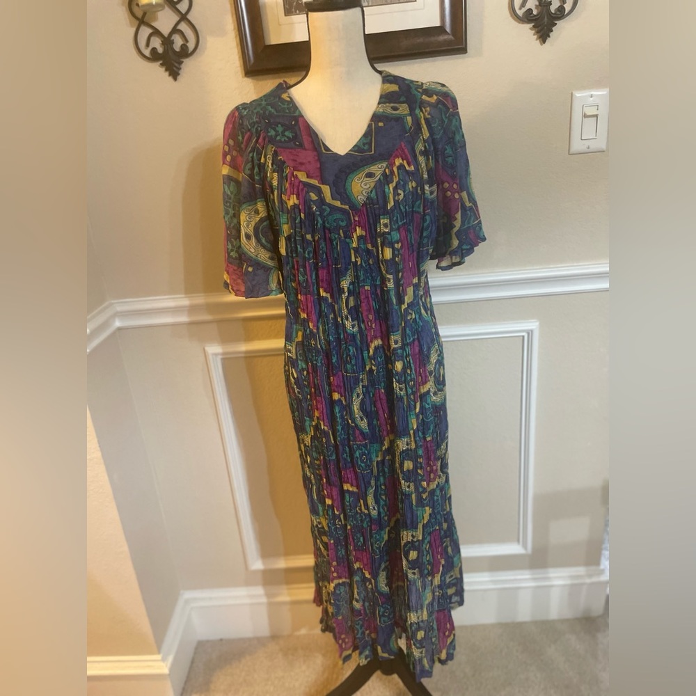 Patchouli From Nature Full Length Lounging Dress/Muumuu Gauzy, Soft Size Small.